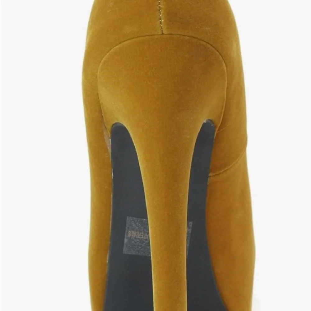 Qupid Mustard Platform Heels